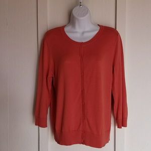 Bright coral cardi